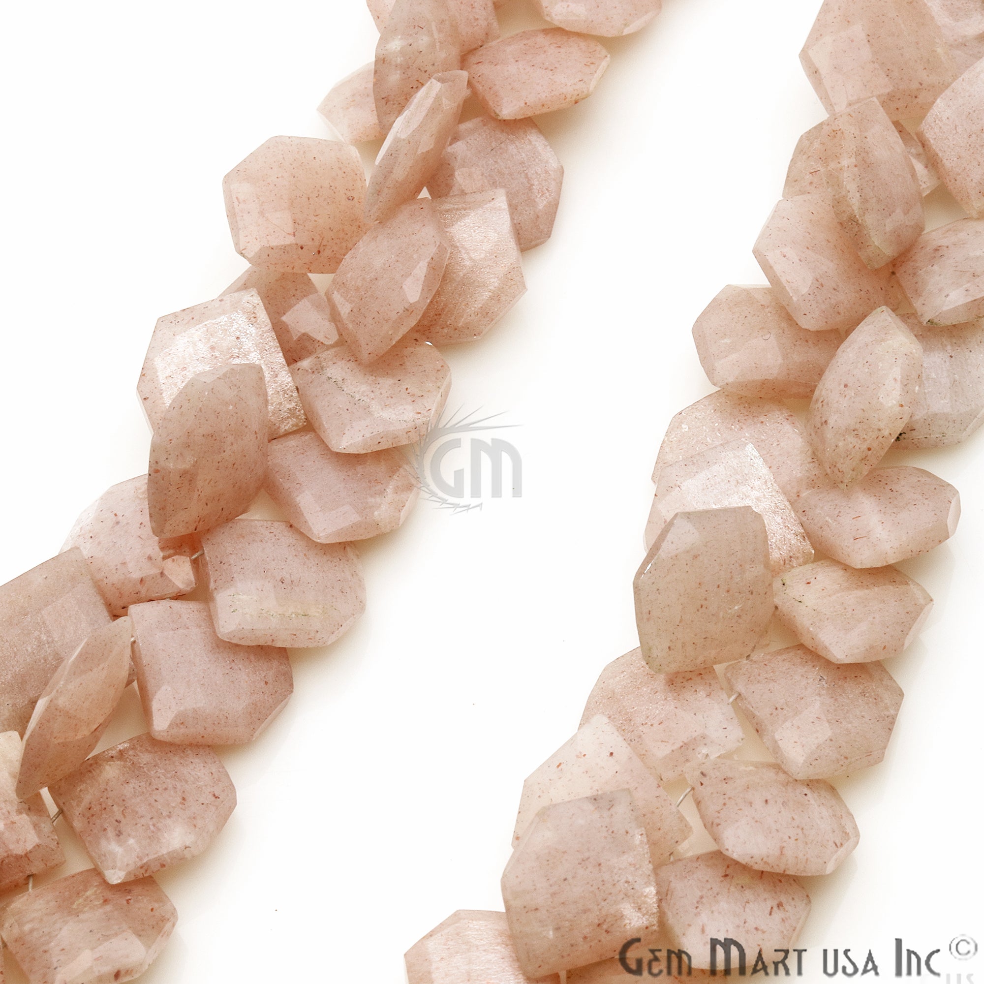 Sunstone Freeform 18x15mm Crafting Beads Gemstone Briolette Strands 8 Inch - GemMartUSA