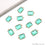 Apatite Baguette Shape 12x16mm Gold Plated Single Bail Gemstone Connector