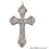 Cubic Zircon Pave 'Christ Cross' Gold Vermeil Charm For Bracelet & Pendants - GemMartUSA