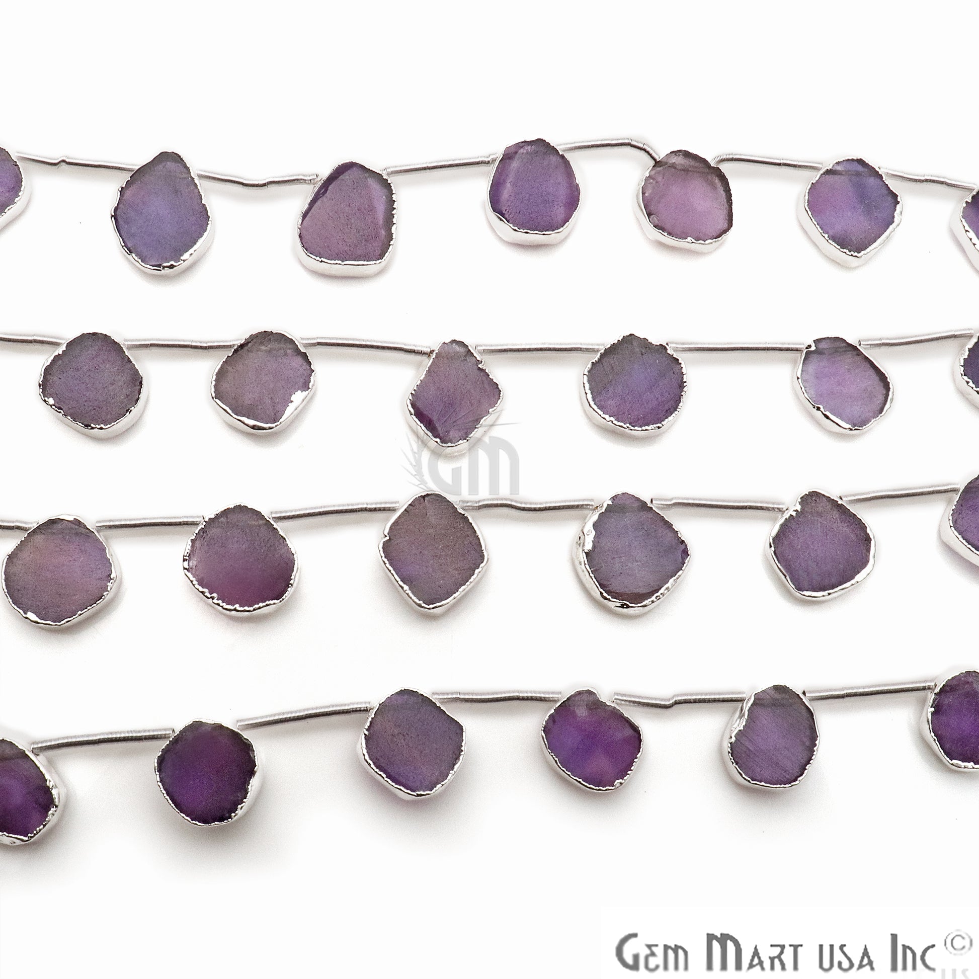 Amethyst Free Form 15x18mm Crafting Beads Gemstone Strands 9INCH - GemMartUSA