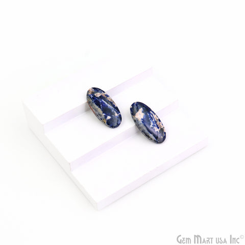 Sodalite Oval Shape 30x15mm Loose Gemstone For Earring Pair