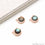 DIY Gemstone Round & Moon Shape Finding Rose Gold Plated Pendant Connector 1pc