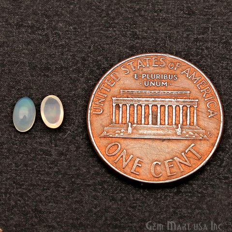 10pc Lot Natural Opal Gemstone 5x3mm Oval Beads Cabochons Loose Precious Stones - GemMartUSA