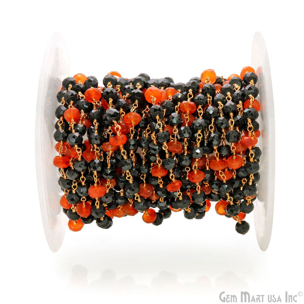 Carnelian & Black Spinel...