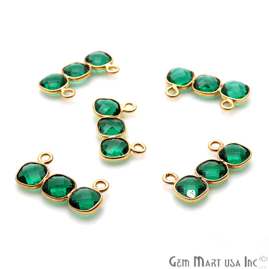 DIY Gemstone 20x10mm Gold Plated Chandelier Finding Component (Pick Your Gemstone) - GemMartUSA
