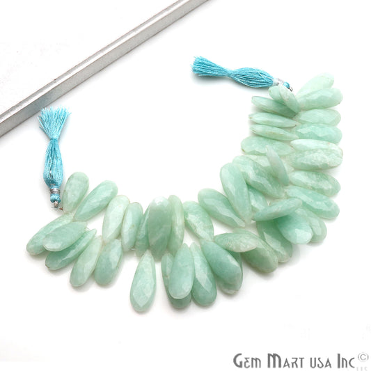 Amazonite Pears 30x12mm Crafting Beads Gemstone Briolette Strands 8 INCH - GemMartUSA