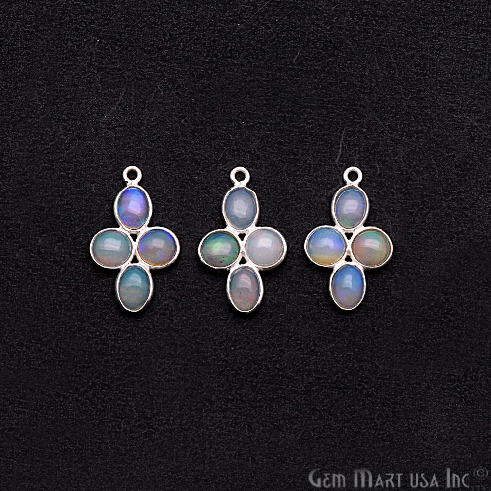 DIY Opal October Birthstone 23x13mm Chandelier Finding Component (Pick Plating) (13095) - GemMartUSA
