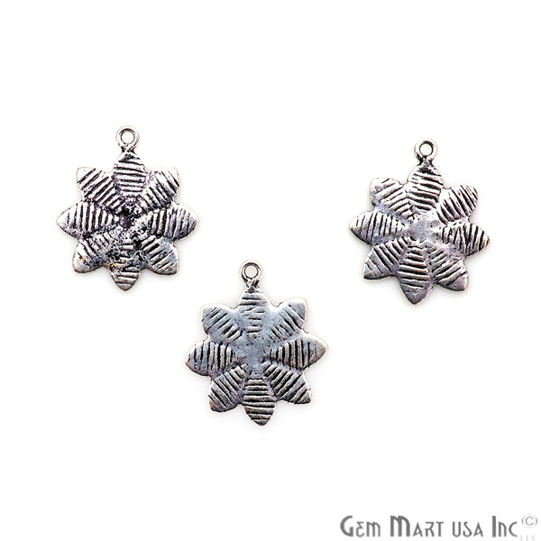 Flower Shape Oxidized 22x18mm...