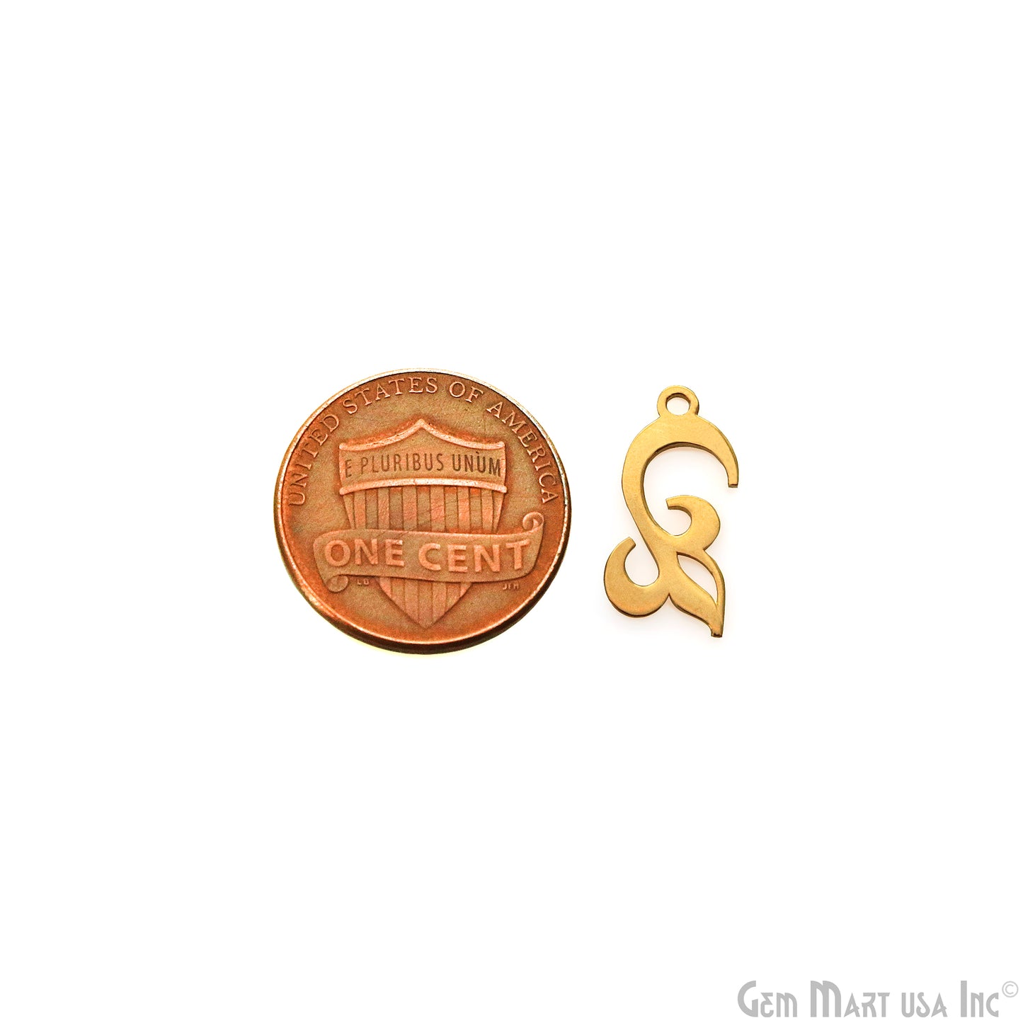 Gold Laser Finding 17.5x9mm Gold Plated Charm For Bracelets & Pendants