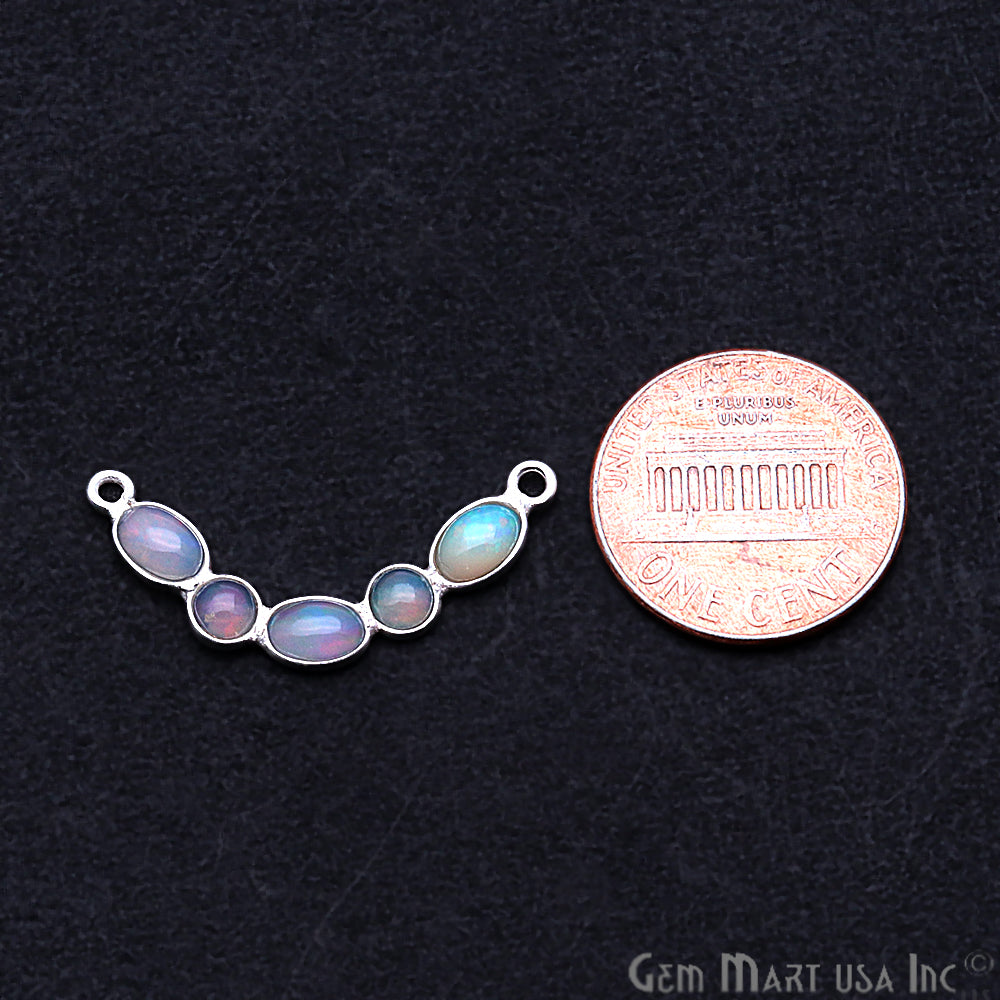 DIY Opal October Birthstone 28x5mm Chandelier Finding Component (Pick Plating) (13090) - GemMartUSA