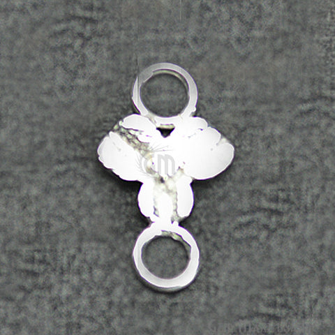 Orchid Shape Silver Charm for Bracelet Pendants & Necklace - GemMartUSA