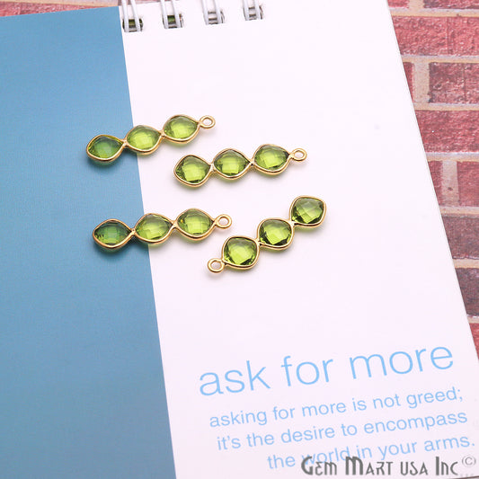 DIY Gemstone 25x6mm Gold Plated Chandelier Finding Component (Pick Your Gemstone) - GemMartUSA