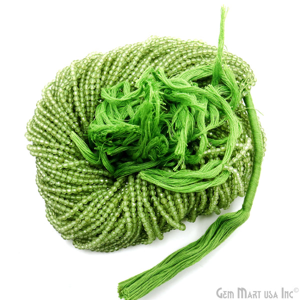 Peridot Rondelle Beads, 12-13...