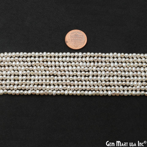 Pearl Rough Beads, 15 Inch Gemstone Strands, Drilled Strung Briolette Beads, Free Form, 5x3mm