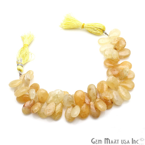 Yellow Aqua Pears 16x11mm Crafting Beads Gemstone Briolette Strands 8 INCH - GemMartUSA