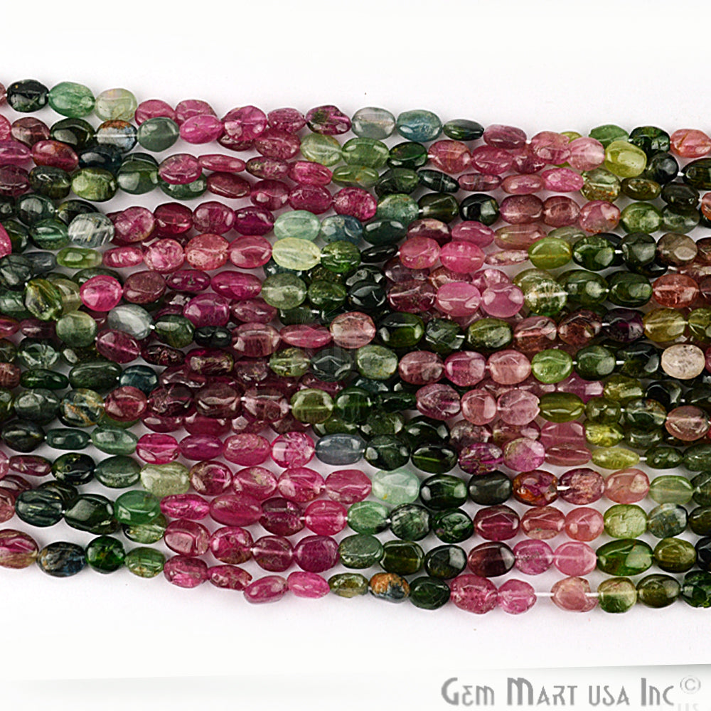 Multi Tourmaline Faceted Beads 7x5mm Gemstone Rondelle Beads - GemMartUSA