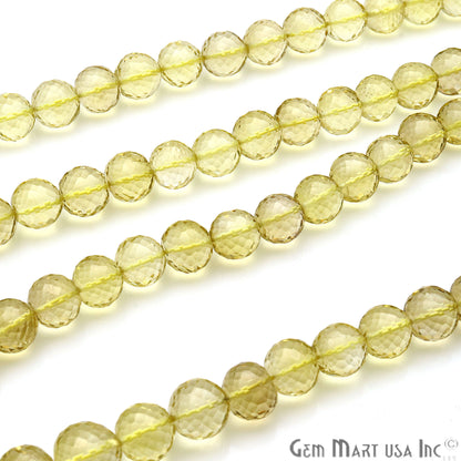 Lemon Topaz Round 8-9mm Crafting Beads Gemstone Strands 16INCH - GemMartUSA