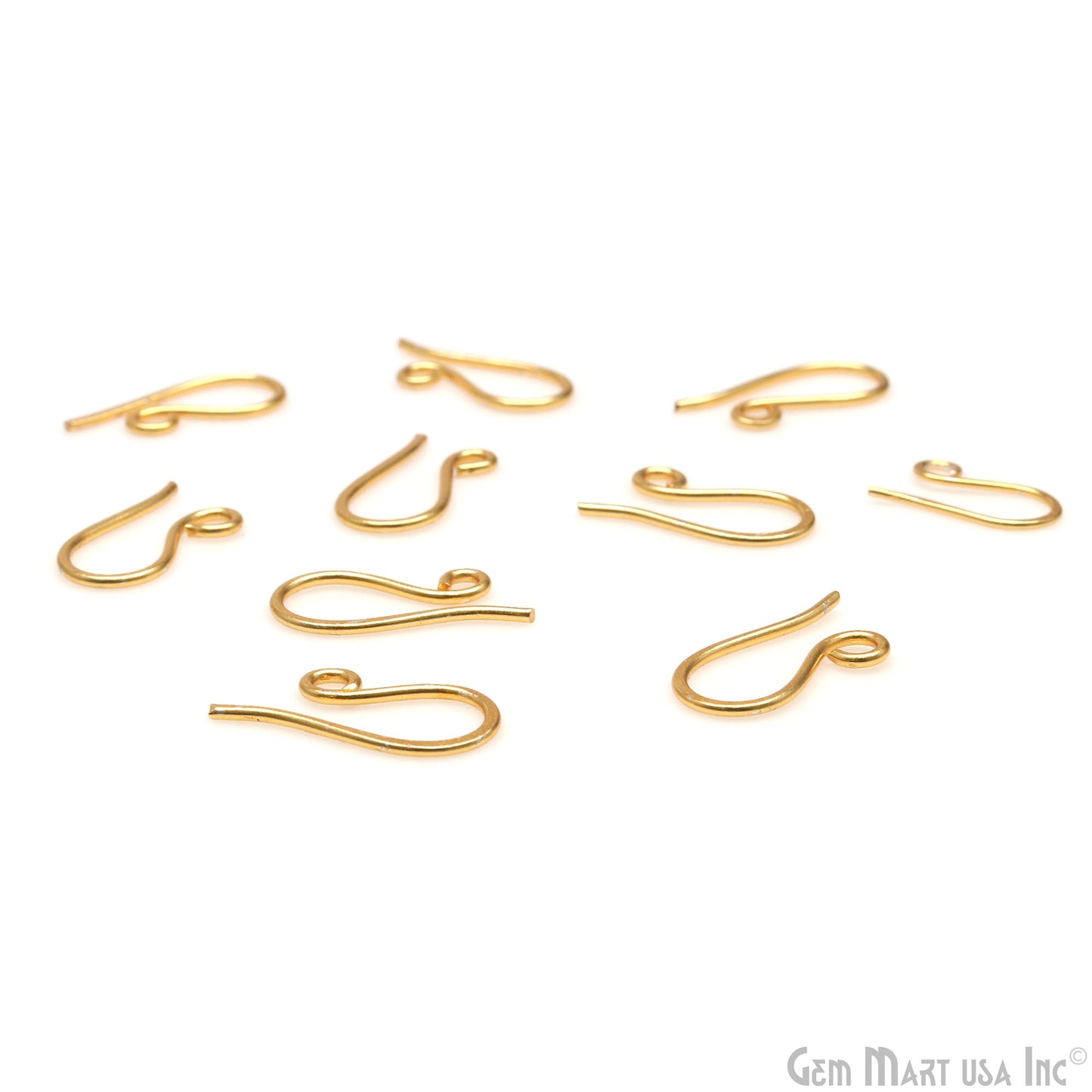 5 Pair Lot Gold Plated 16x9mm Earring Gold Fishhook Earwires