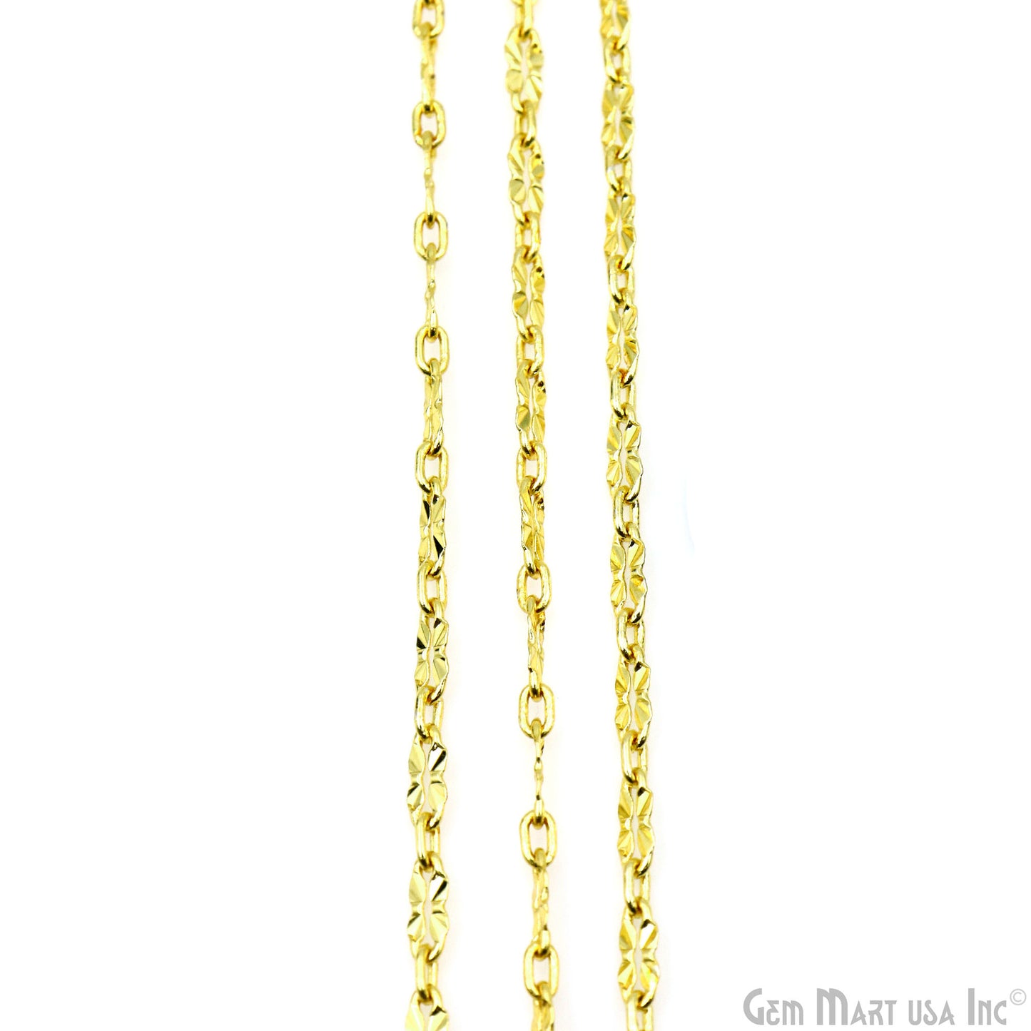 Fancy Finding Chain 8x3mm Gold Plated Station Rosary Chain