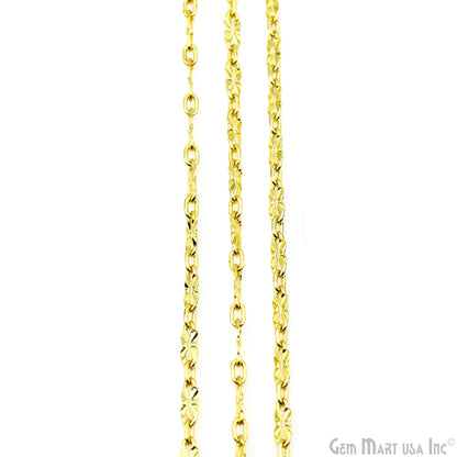 Fancy Finding Chain 8x3mm Gold Plated Station Rosary Chain