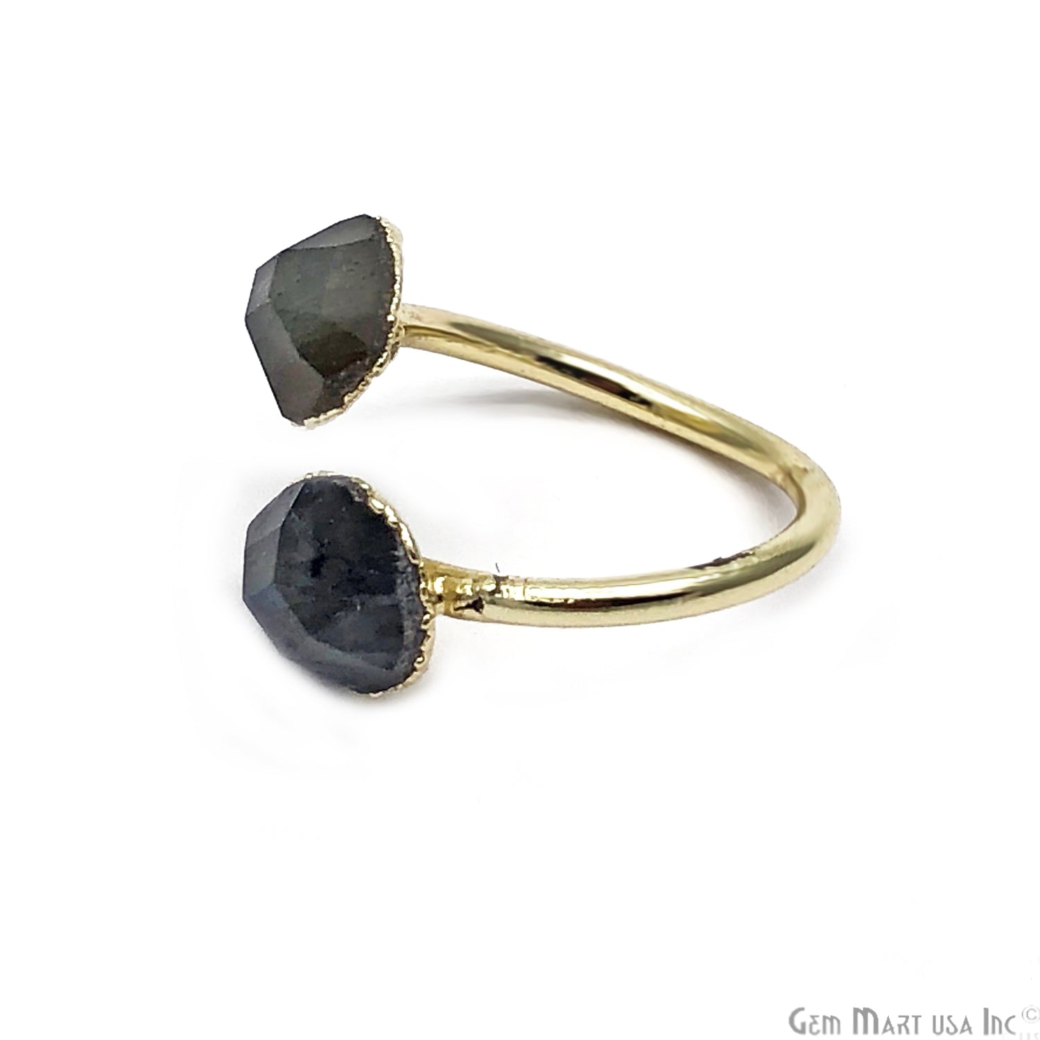 Teardrop Gemstone Adjustable Ring (Pick Your Gemstone) - GemMartUSA