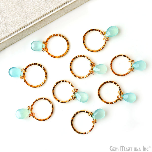 Aqua Chalcedony Pears 19mm...