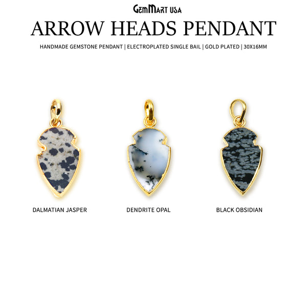 Arrow Heads 30x16mm Gold...