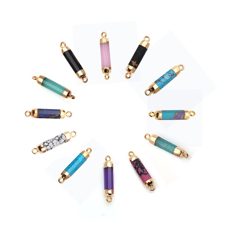 gemstone connector beads, gemstone connector pendant