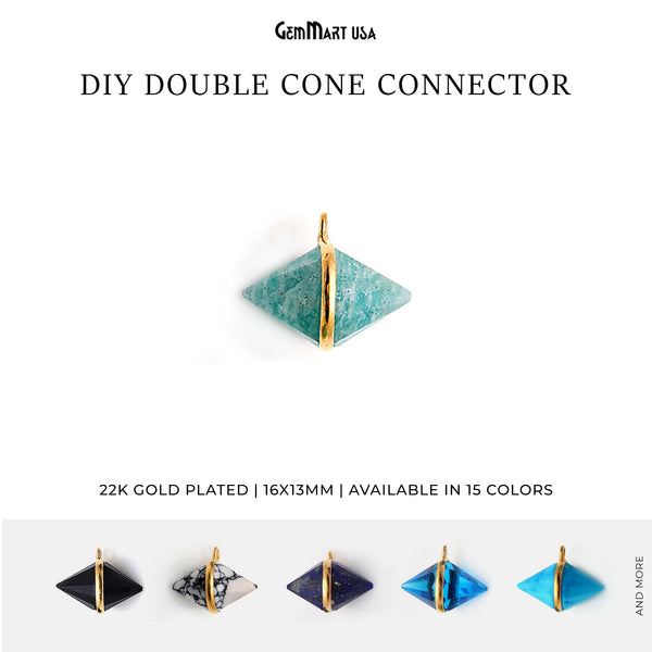 Double Cone 16x13mm Gold...
