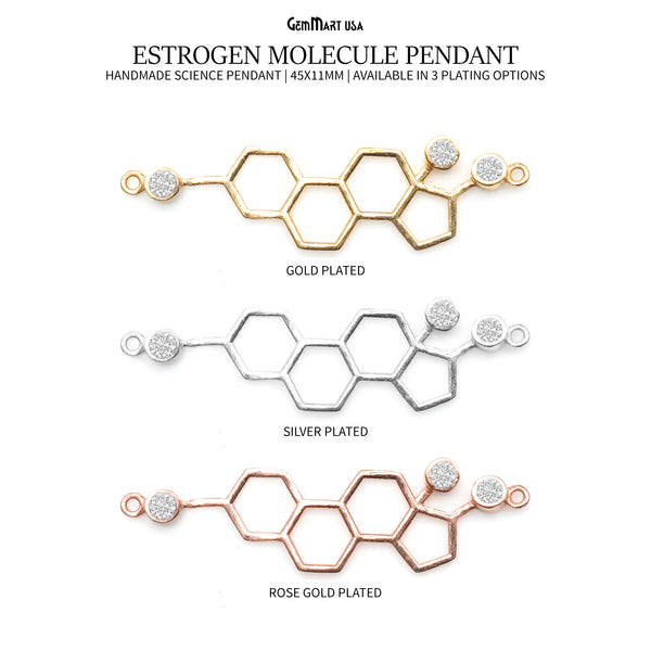Estrogen Molecule Pendant 45x11mm...