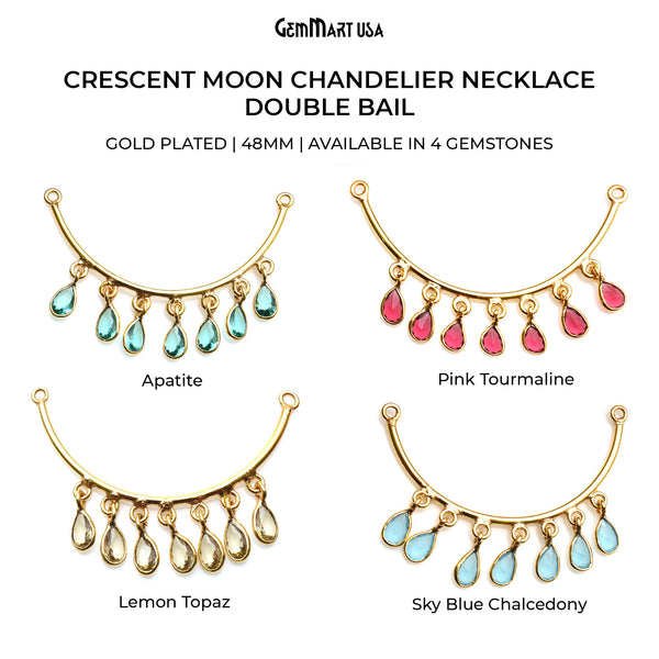 Crescent Moon Gold Plated...