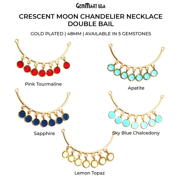 Crescent Moon Gold Plated...