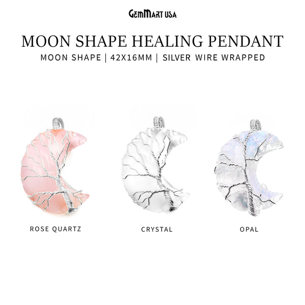 Moon Shape 42x16mm Silver...