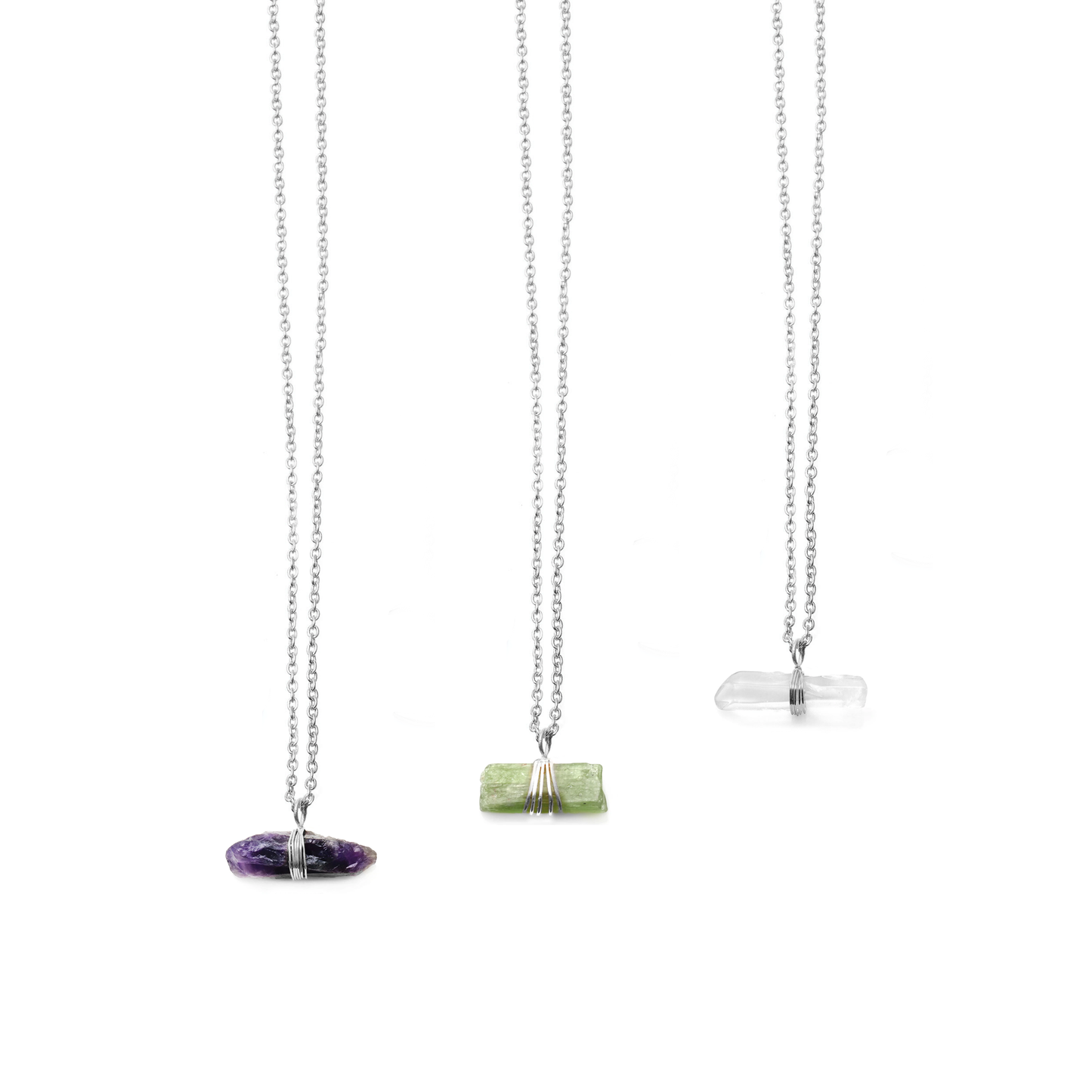 Free Form 30x18mm Silver Wire Wrapped Gemstone Connector