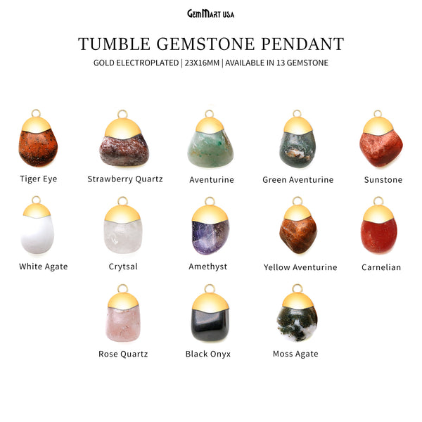 Tumble Rough Gemstone 23x16mm...