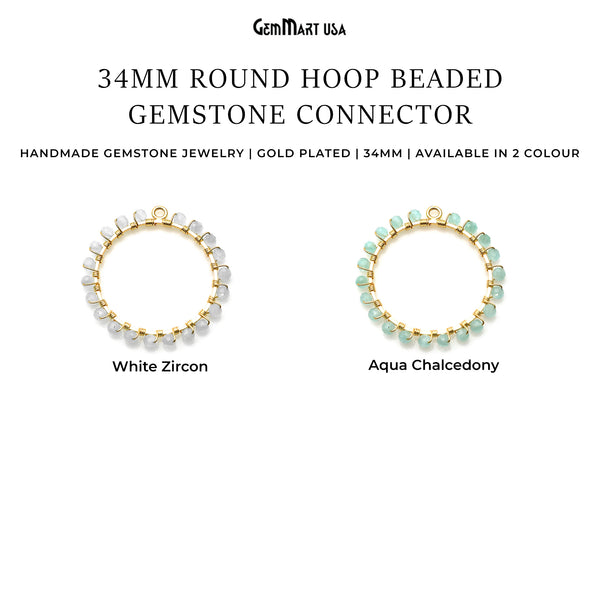 Round Hoop Beaded 34mm...