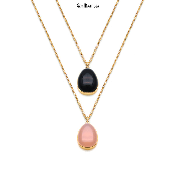 Cabochon Free Form Gold...