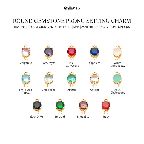Faceted Round 5mm Prong...