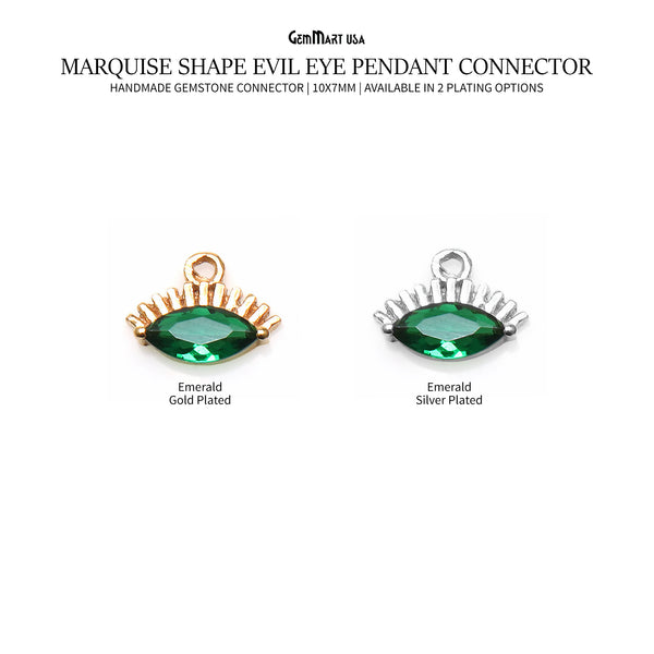 Emerald Evil Eye Marquise...