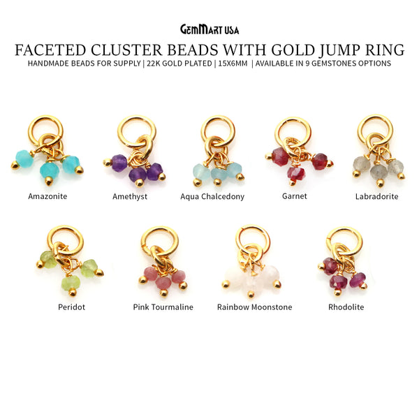 Faceted Gemstone Cluster Beads...