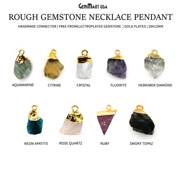 Rough Gemstone Necklace Pendant...