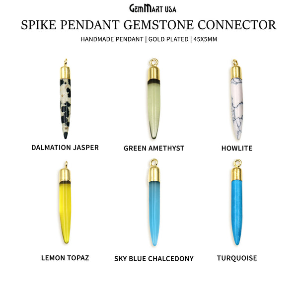 Spike Pendant 45x5mm Gold...