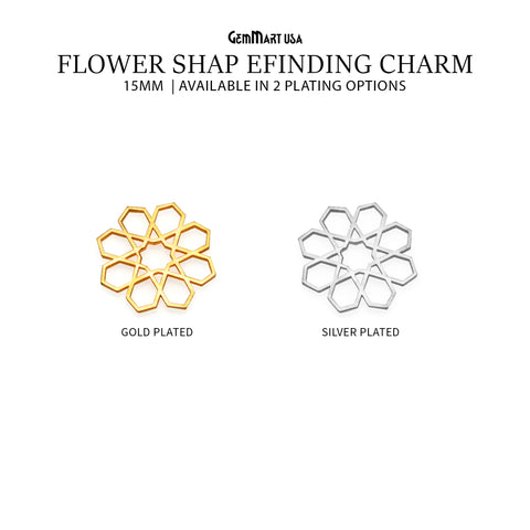 Filigree Flower Laser Finding Jewelry Finding, Bracelet Charm, Earring Charm