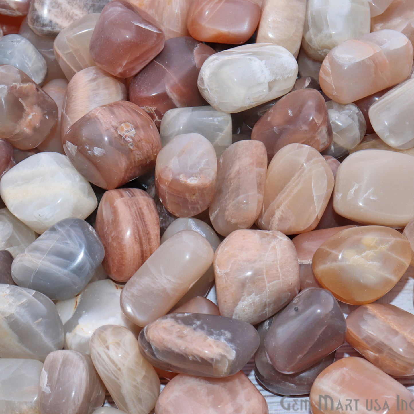 3.53oz Lot Multi Stone Tumbled, Reiki Healing, Beach Stone, Wiccan Stone - GemMartUSA