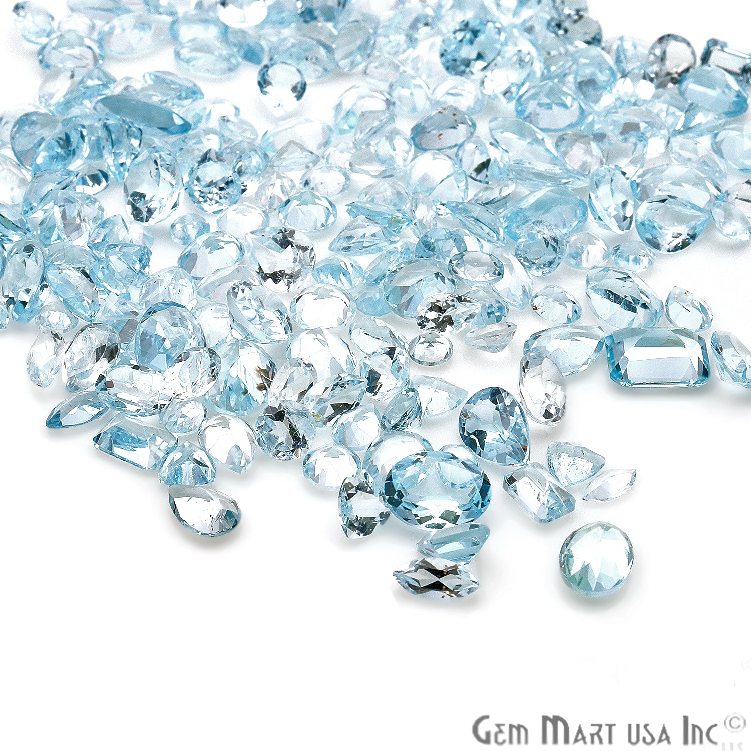 Blue Topaz Mix Shape Wholesale Loose Gemstones (Pick Your Carat) - GemMartUSA