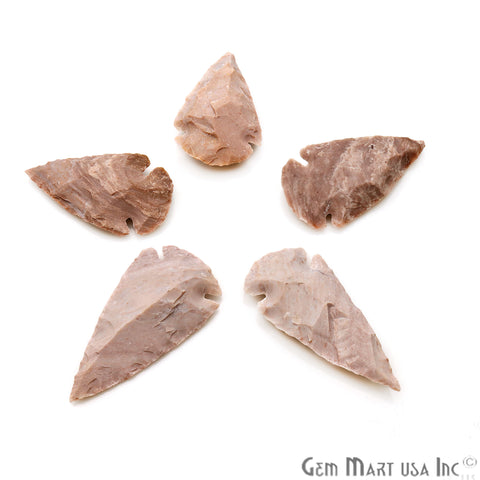 Arrowhead Cut Gemstones, 37x19mm Handcrafted Stone, Loose Gemstone, DIY Pendant, DIY Jewelry - GemMartUSA