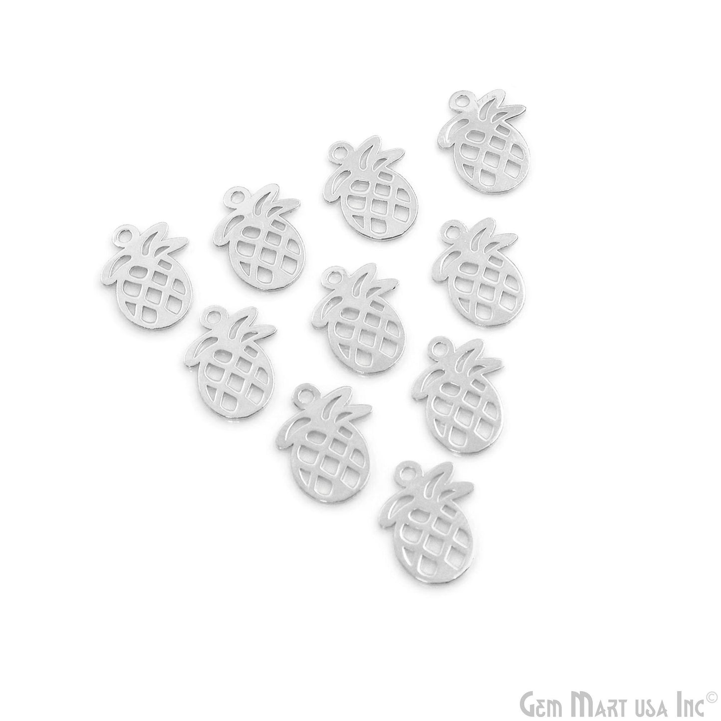 Pineapple Shape Metal 20x14.5mm Filigree Finding Charm Connector