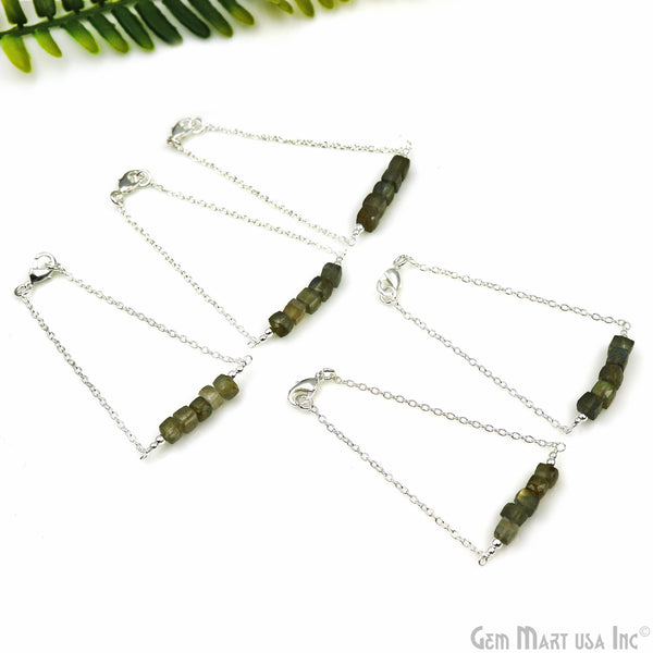 Labradorite Cube Gemstone Silver...
