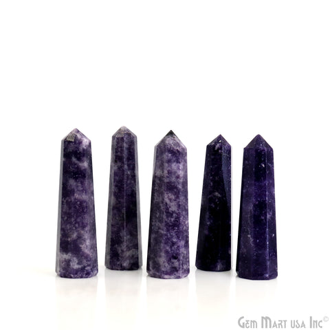Lepidolite Apatite Gemstone Jumbo Tower Crystal Tower Obelisk Healing Meditation Gemstones 2-3 Inch