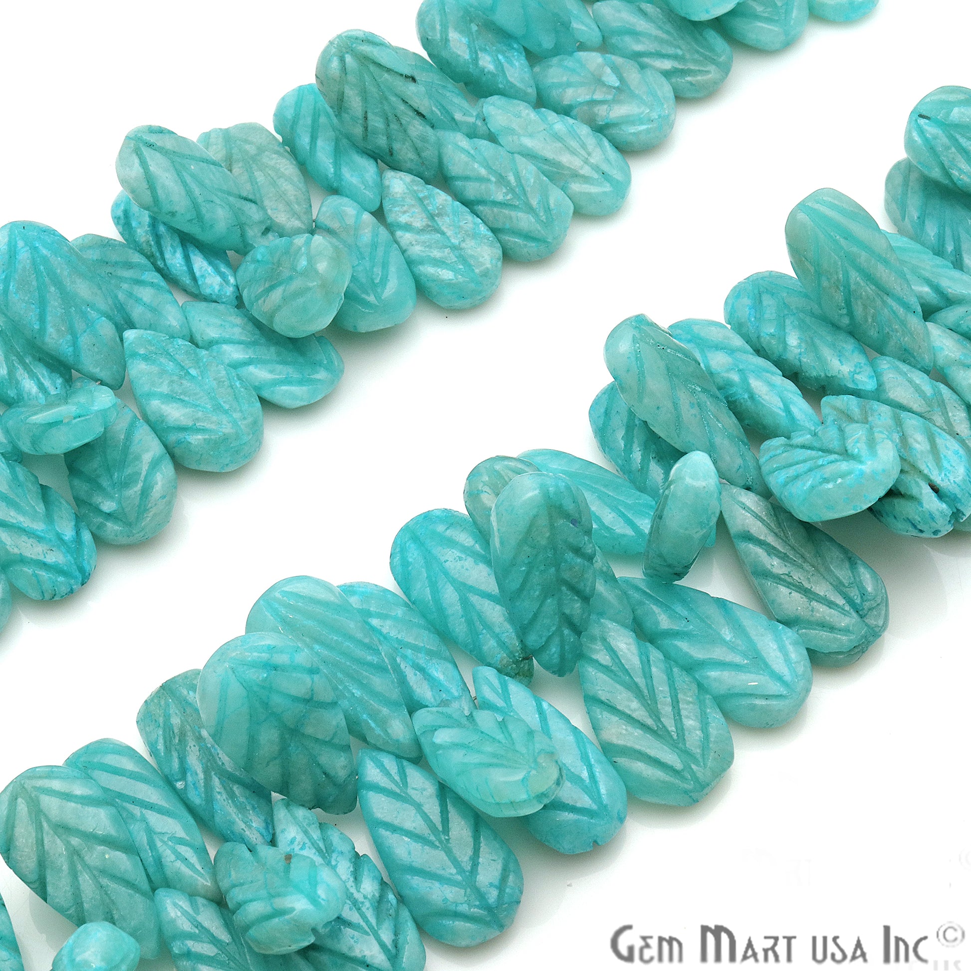 Amazonite Pears 23x11mm Crafting Beads Gemstone Briolette Strands 8 INCH - GemMartUSA